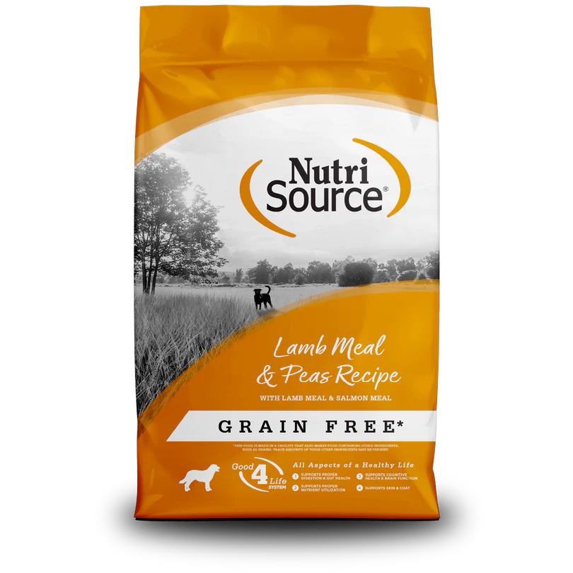 NutriSource Grain Free Lamb Meal & Peas 12 LB