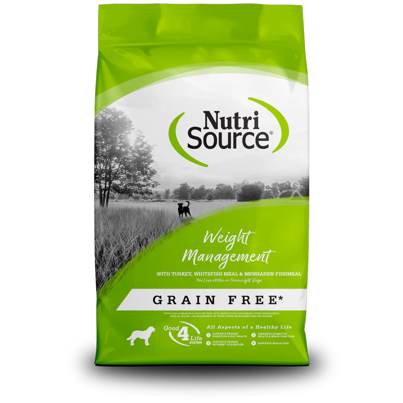NutriSource Grain Free Weight Management TURKEY 12 LB