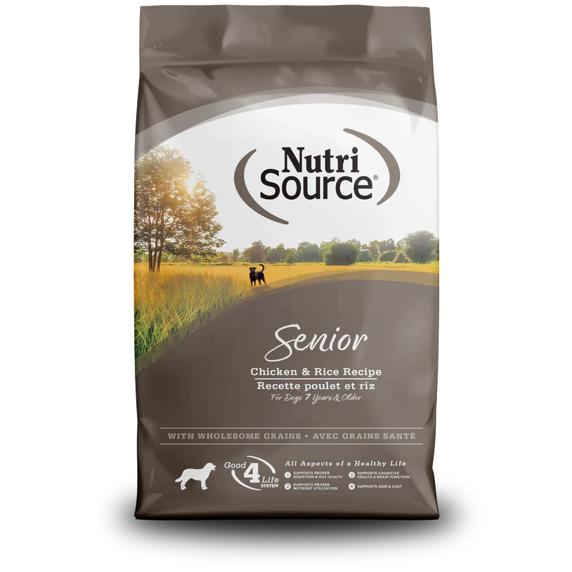 NutriSource Senior Chiken & Rice 12 LB